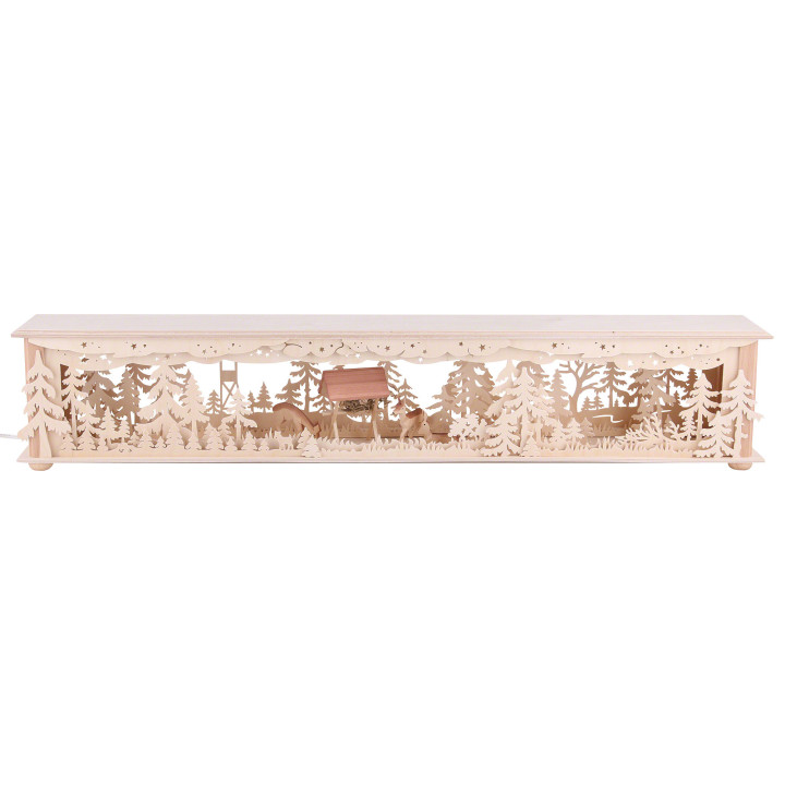 Illuminated Stand Deer and Cratch for Candle Arches - 80x15x12 cm / 31x6x5 inch