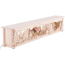 Illuminated Stand Deer and Cratch for Candle Arches - 80x15x12 cm / 31x6x5 inch