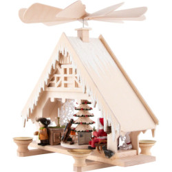 1-Tier Pyramid House - Christmas Parlor with White Frost - 28 cm / 11 inch
