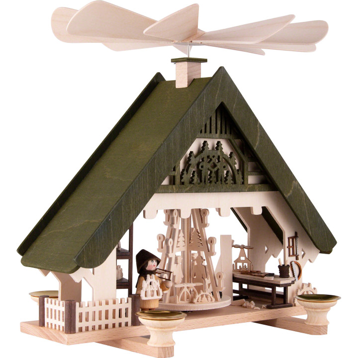 1-Tier Pyramid House - Crafter's Workshop green - 28 cm / 11 inch