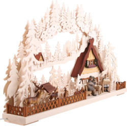 Schwibbogen Handwerker am Wildgehege - 72x43 cm