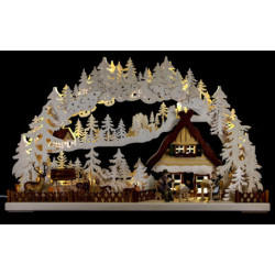 Schwibbogen Handwerker am Wildgehege - 72x43 cm