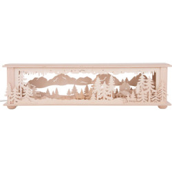 Schwibbogen-Unterbau/Raumleuchte Wald - 50x12x10 cm