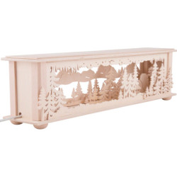 Schwibbogen-Unterbau/Raumleuchte Wald - 50x12x10 cm
