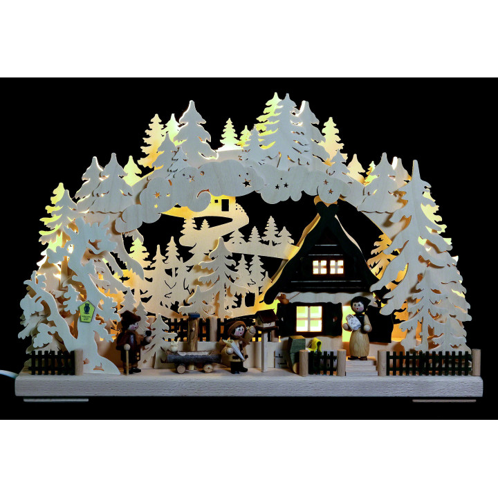 3D-Schwibbogen Familienglück - 43x30x7 cm