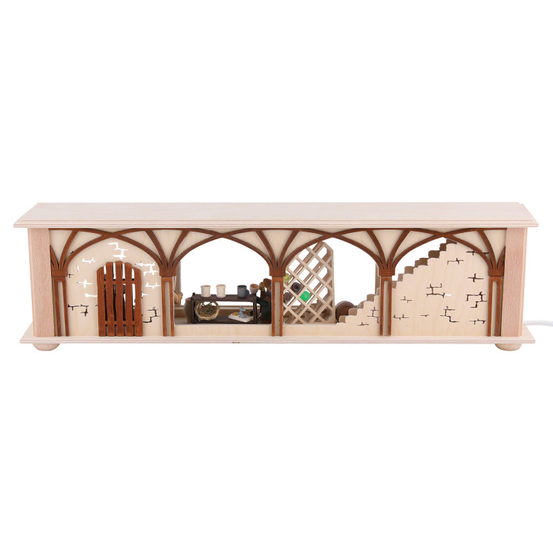 Schwibbogen-Unterbau/Raumleuchte Weinkeller - 50x12x10 cm