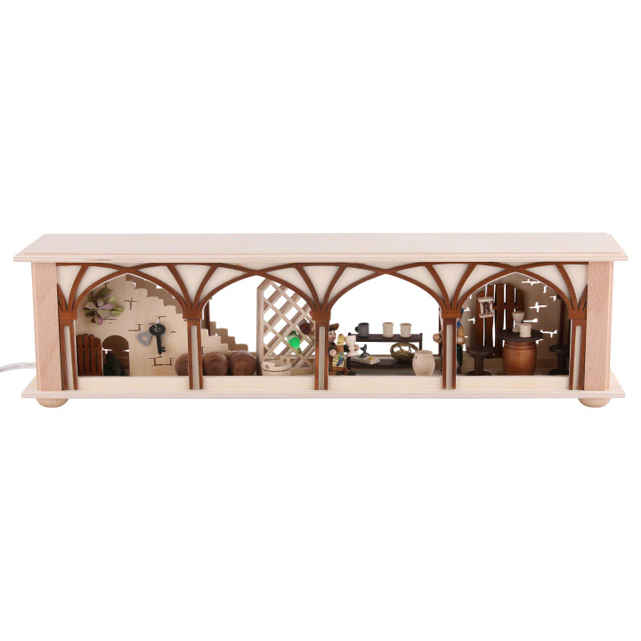 Schwibbogen-Unterbau/Raumleuchte Weinkeller - 50x12x10 cm