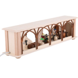 Schwibbogen-Unterbau/Raumleuchte Weinkeller - 50x12x10 cm