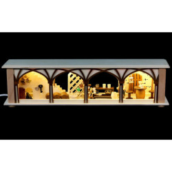 Schwibbogen-Unterbau/Raumleuchte Weinkeller - 50x12x10 cm