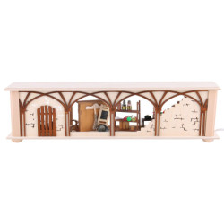 Schwibbogen-Unterbau/Raumleuchte Hauskeller - 50x12x10 cm