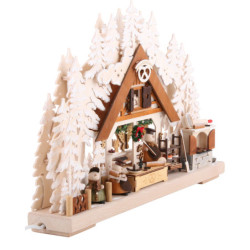 3D Candle Arch - Molli's Christmas Bakery with White Frost - 43x30 cm / 17x12 inch
