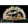 Schwibbogen Snowmolli-Land mit Pyramide und Raureif - 72x43 cm