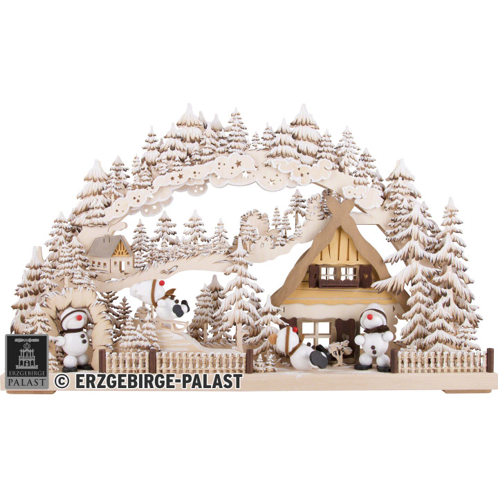 3D Double Arch - Snowmolli-Paradise with White Frost - 72x43 cm / 28x17 inch
