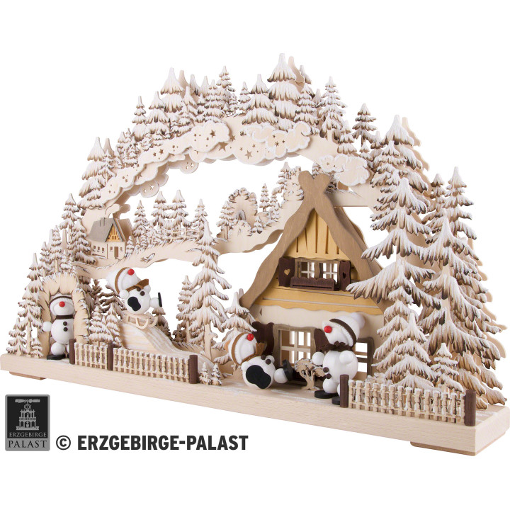 3D Double Arch - Snowmolli-Paradise with White Frost - 72x43 cm / 28x17 inch