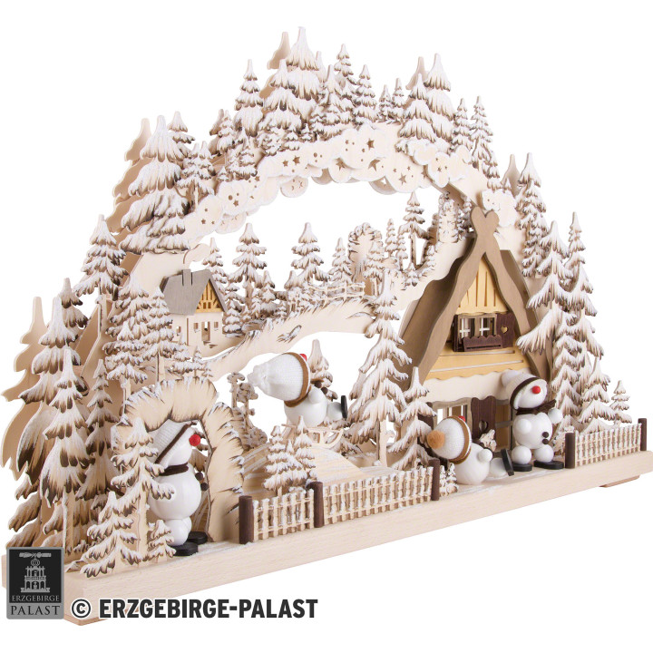 3D Double Arch - Snowmolli-Paradise with White Frost - 72x43 cm / 28x17 inch