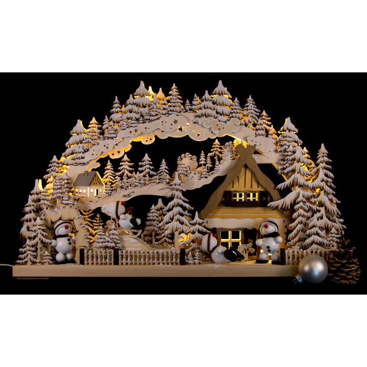 3D Double Arch - Snowmolli-Paradise with White Frost - 72x43 cm / 28x17 inch