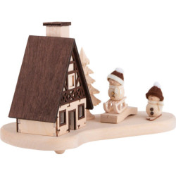 Räucherhaus Schneebällchen natur - 9,5 cm