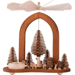 1-stöckige Pyramide Sternbogen - Waldidyll - 26 cm