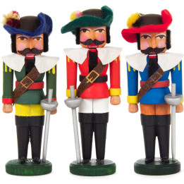 Nussknacker Musketiere - Dreier-Set - 7,5 cm