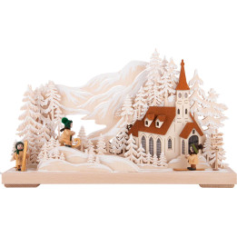 Candle Arch - Sledging at the Church Hill - 42x23 cm / 16.5x9.1 inch