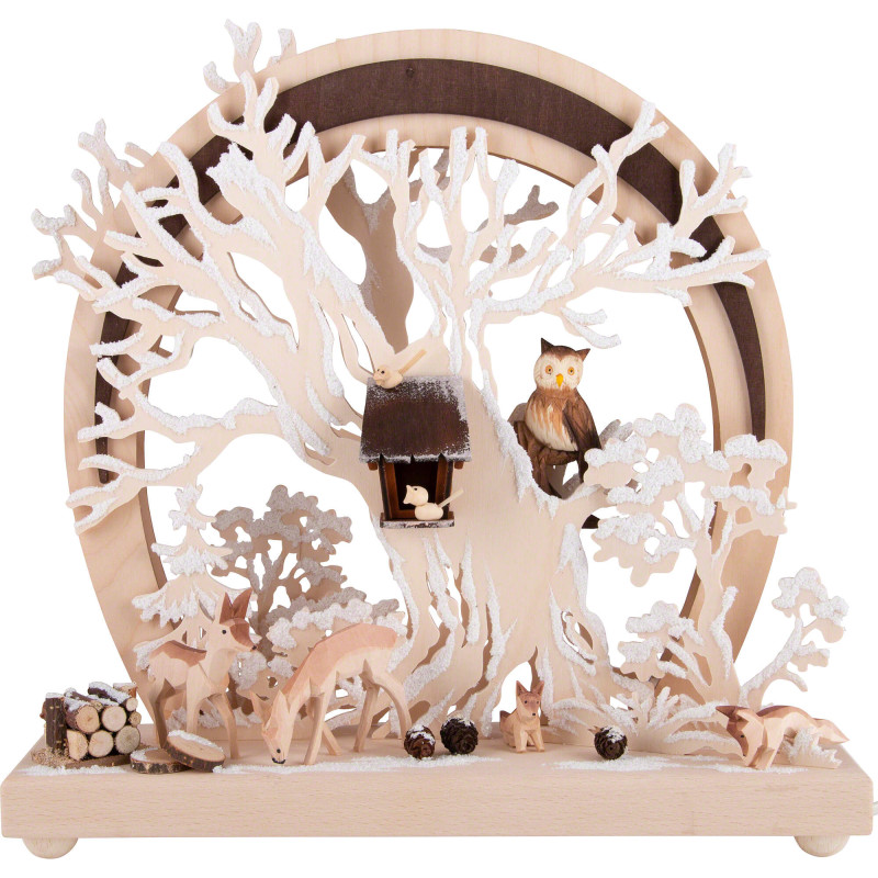 Romantikleuchte Waldtiere - 30x28 cm