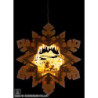 Fensterbild Schneekristall - Snowmolli und Schlitten - Raureif - 36 cm