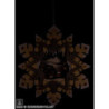Fensterbild Schneekristall - Snowmolli und Schlitten - Raureif - 36 cm