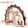 Candle Arch - Nativity Scene with Pyramid - 35x26 cm / 13.8x10.2 inch