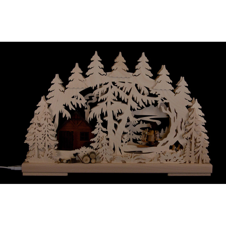 3D-Schwibbogen Waldloipe - 43x28,5 cm