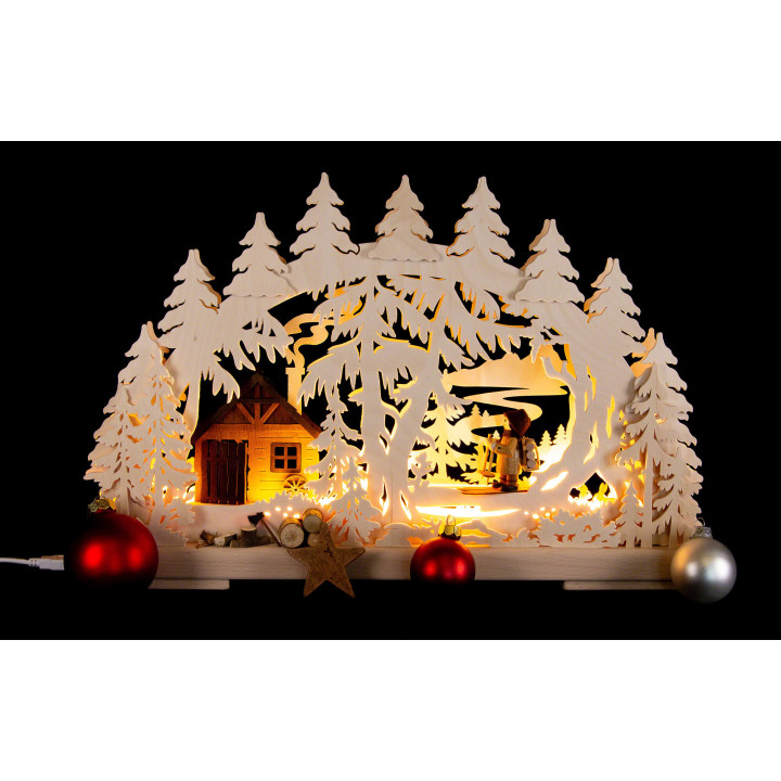 3D Candle Arch - Forest Trail - 43x28,5 cm / 16.9x11.2 inch