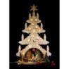 Light Triangle - Fir Tree - Christmas Magic in the Village with White Frost - 43x73,5 cm / 16.9x28.9 inch