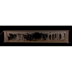 Illuminated Stand Wooden Cart for Candle Arches - 80x15 cm / 31.5x5.9 inch