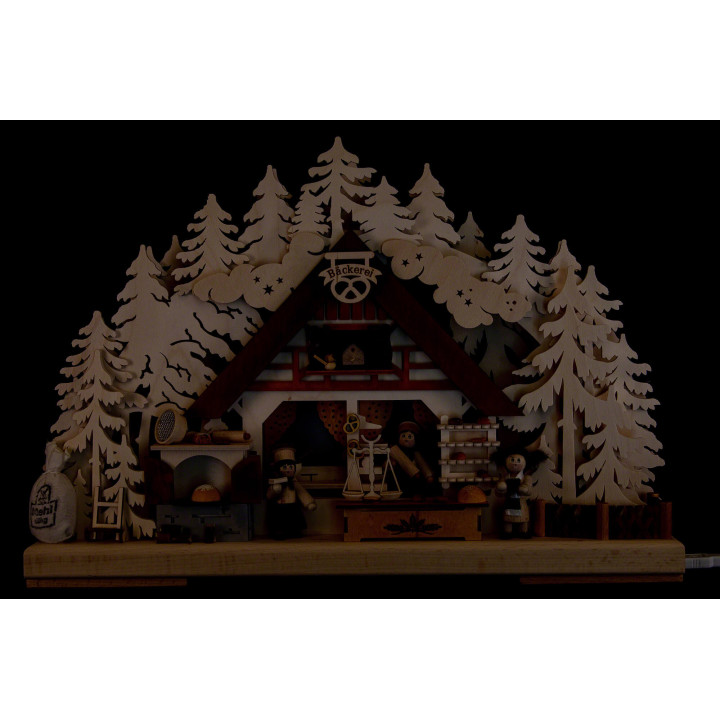 3D-Schwibbogen Weihnachtsbackstube - 44x29x7 cm