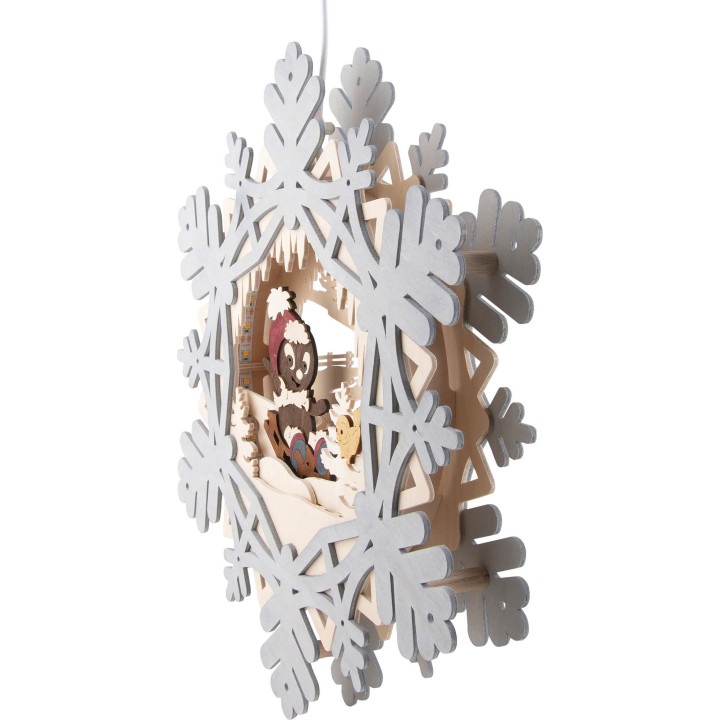 Window Picture - Pitti on Sledging Hill - 36 cm / 14.2 inch