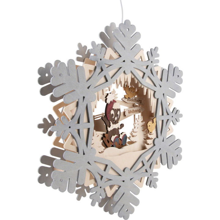 Window Picture - Pitti on Sledging Hill - 36 cm / 14.2 inch