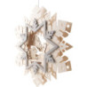Window Picture - Snowflake with Pitti, Moppi and Schnatterinchen - 36 cm / 14.2 inch