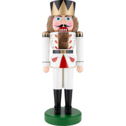 Nussknacker König weiß - 75 cm