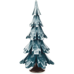 Solid Wood Tree - Green-White - 12,5 cm / 4.9 inch