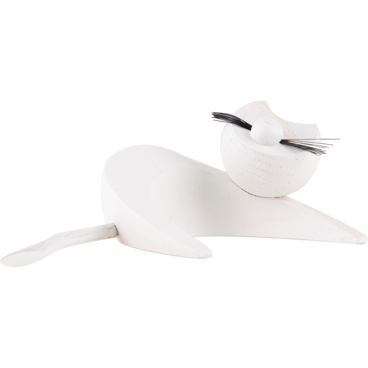 Cat White - Lying - 3 cm / 1.2 inch