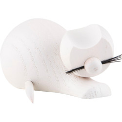 Cat White - Sitting - 4 cm / 1.6 inch