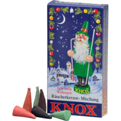 KNOX Räucherkerzen Weihnachtsmischung (Weihrauch, Tanne, Sandel) - 24 Stück