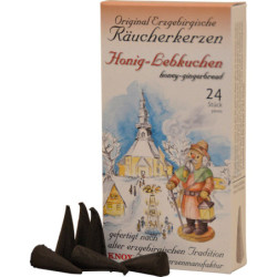 Knox Räucherkerzen - Original Erzgebirgische Räucherkerzen - Honig-Lebkuchen