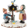 Winter Children Bird Feeding - 9 cm / 3,5 inch