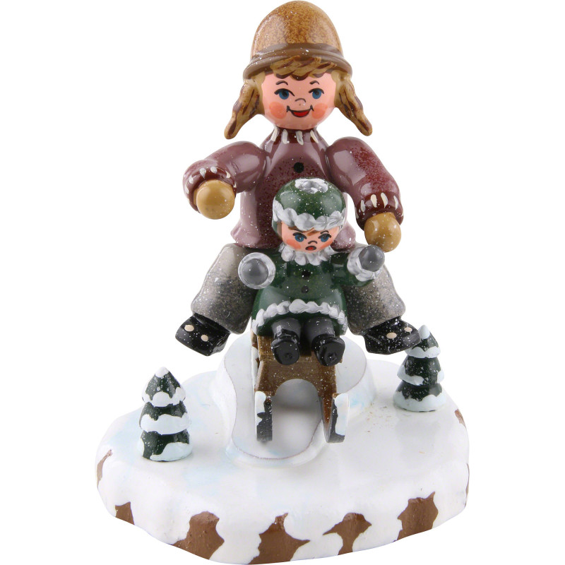 Winterkinder Schlittenfahrerin - 7 cm