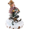 Winter Children Girls with Sledge - 7 cm / 2,5 inch