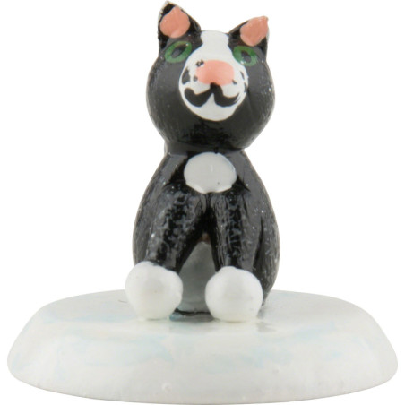 Winter Children Black Cat - Set of Six - 2,5 cm / 1 inch