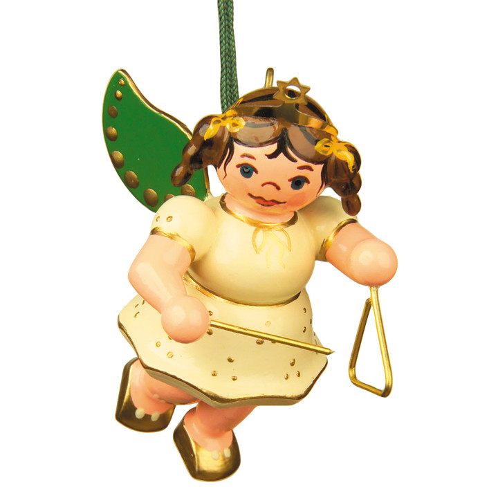 Christbaumschmuck Engel mit Triangel - 6 cm