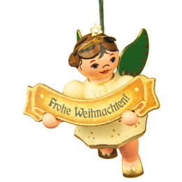 Tree Ornament - Merry Christmas Angel - 6 cm / 2,5 inch