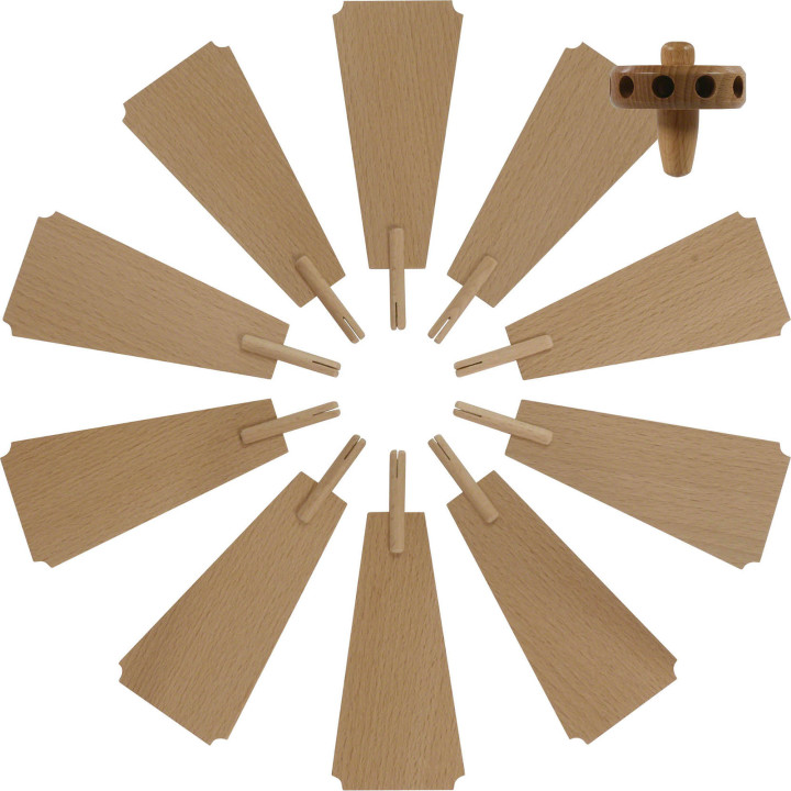 Replacement Wheel with Wings for Christmas Pyramid - Diameter   30 cm / 12 inch