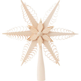 Tree Topper - Wood Chip Star - 23 cm / 9.1 inch